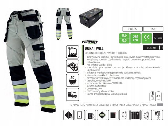 STALCO Pantalon de travail Dura Twill X "L" noir
