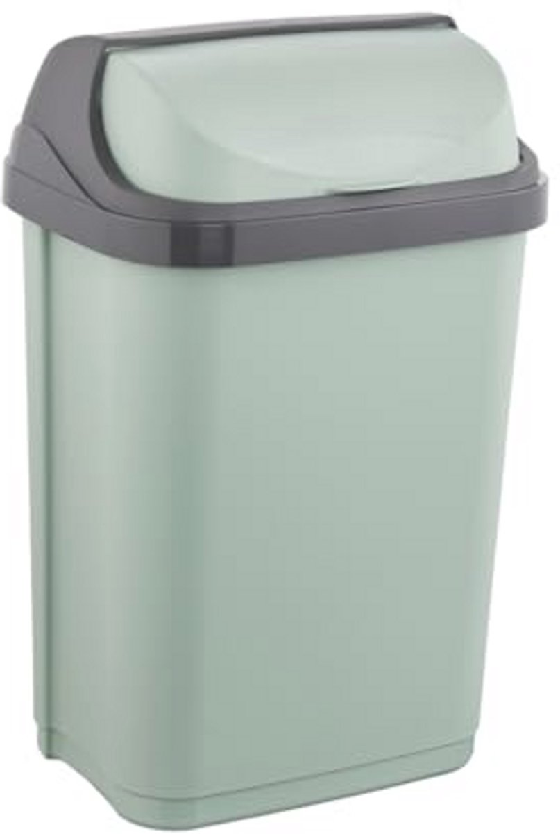 Compacte Vuilnisemmer met Roldeksel - Scandinavisch Groen - 10 L