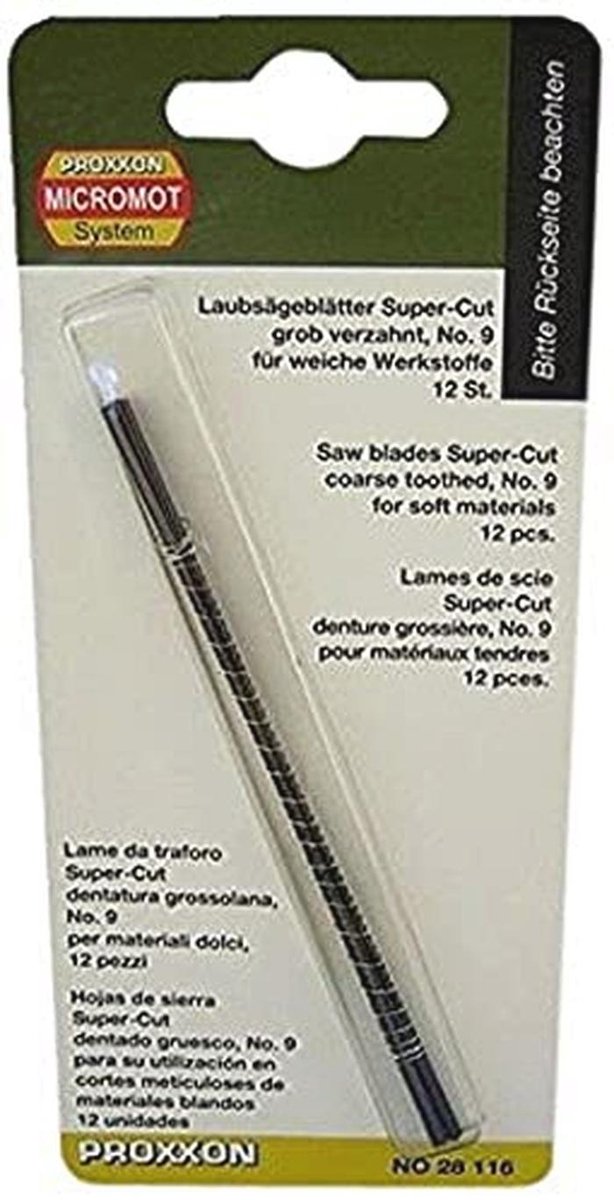 Super-Cut Scroll Saw Blades voor Hout - Grof V, 12 Stuks