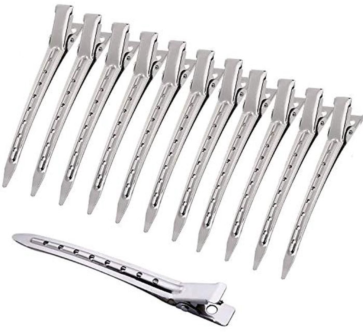 Stijltangen met Klemmen - 3.5 Inch Duck Bill Hareclips - 12 Stuks voor Haar Styling