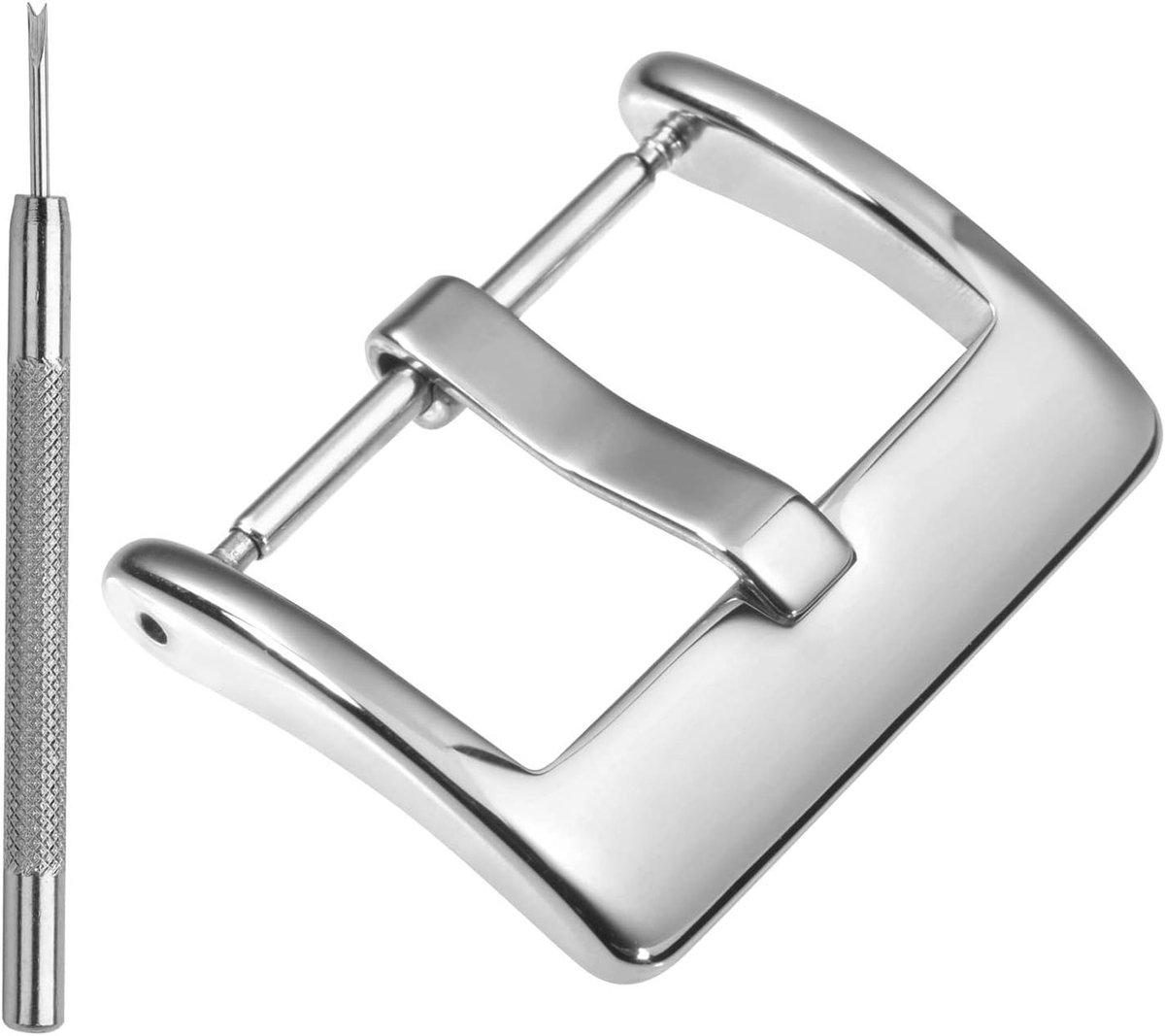 Nordivar - Roestvrijstalen gesp voor horlogebandjes, vervangende sluiting - kleur en breedte naar keuze