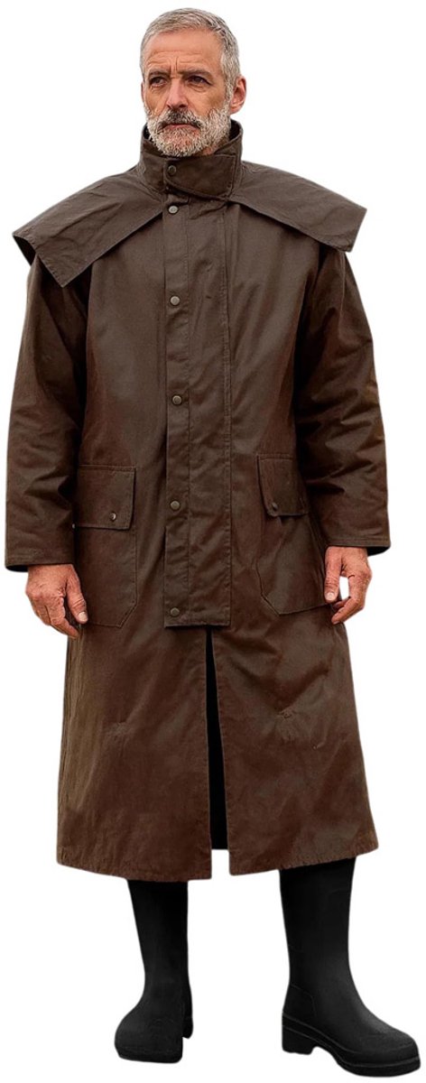Game Stockman Long Cape Waxjas Heren Bruin