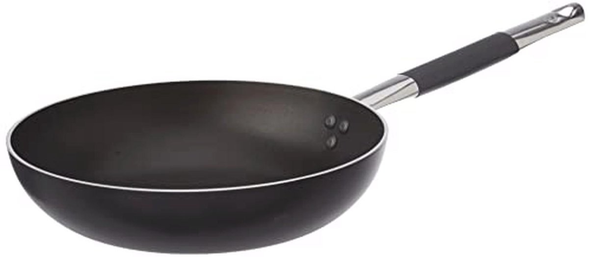 Inductie Koekenpan 28 cm - Zwarte Aluminium met Koel Handvat