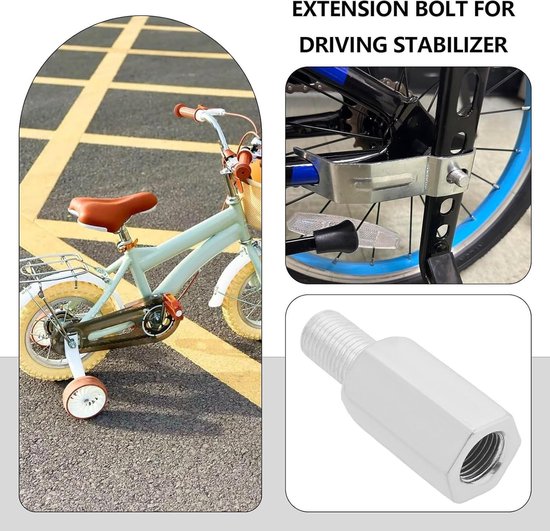 Allecta - Fietsstabilisator verlengbouten voor kinderfietsen 12" - 20" met trainingswielen — afbeelding 5