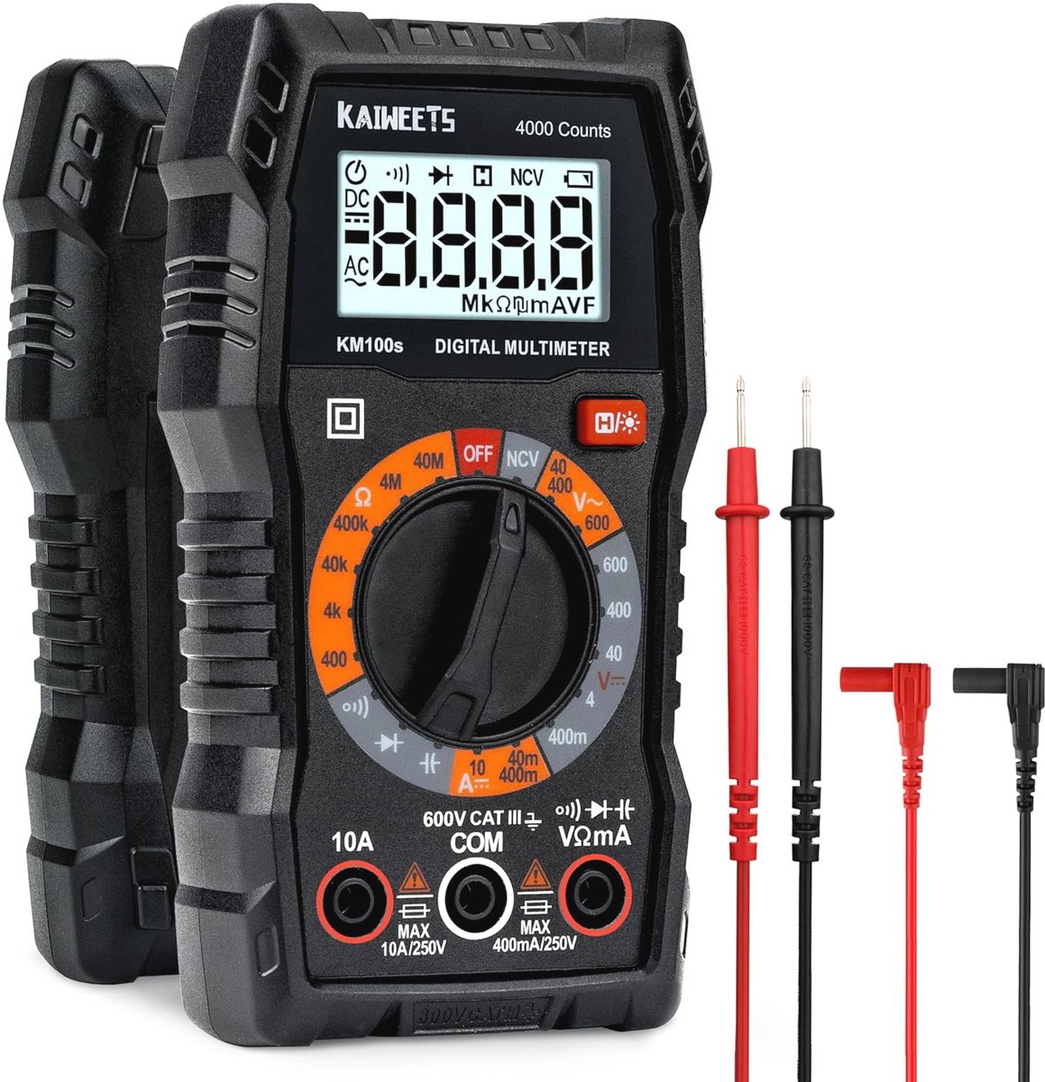 Digitale Multimeter met 4000 Tellingen - AC/DC Spanning, DC Stroom, Weerstand en Diode Test