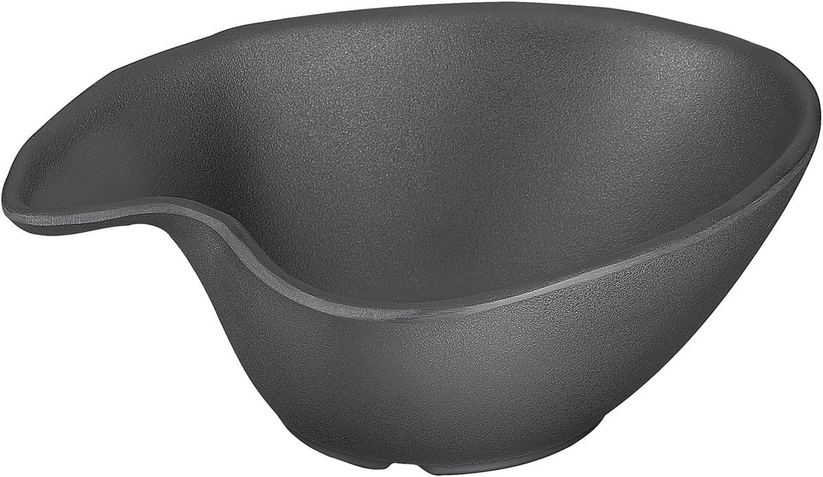 Ronde melamine schaal 14,5 x 12,5 x 5 cm, 0,2 liter - Zwart