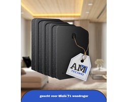 4 stuks droogfilters, voor Miele T1 wasdroger, wasdroger sokkelfilter, sponsfilter, filtermat voor een langere levensduur van de droger (207 mm x 157 mm x 30 mm)