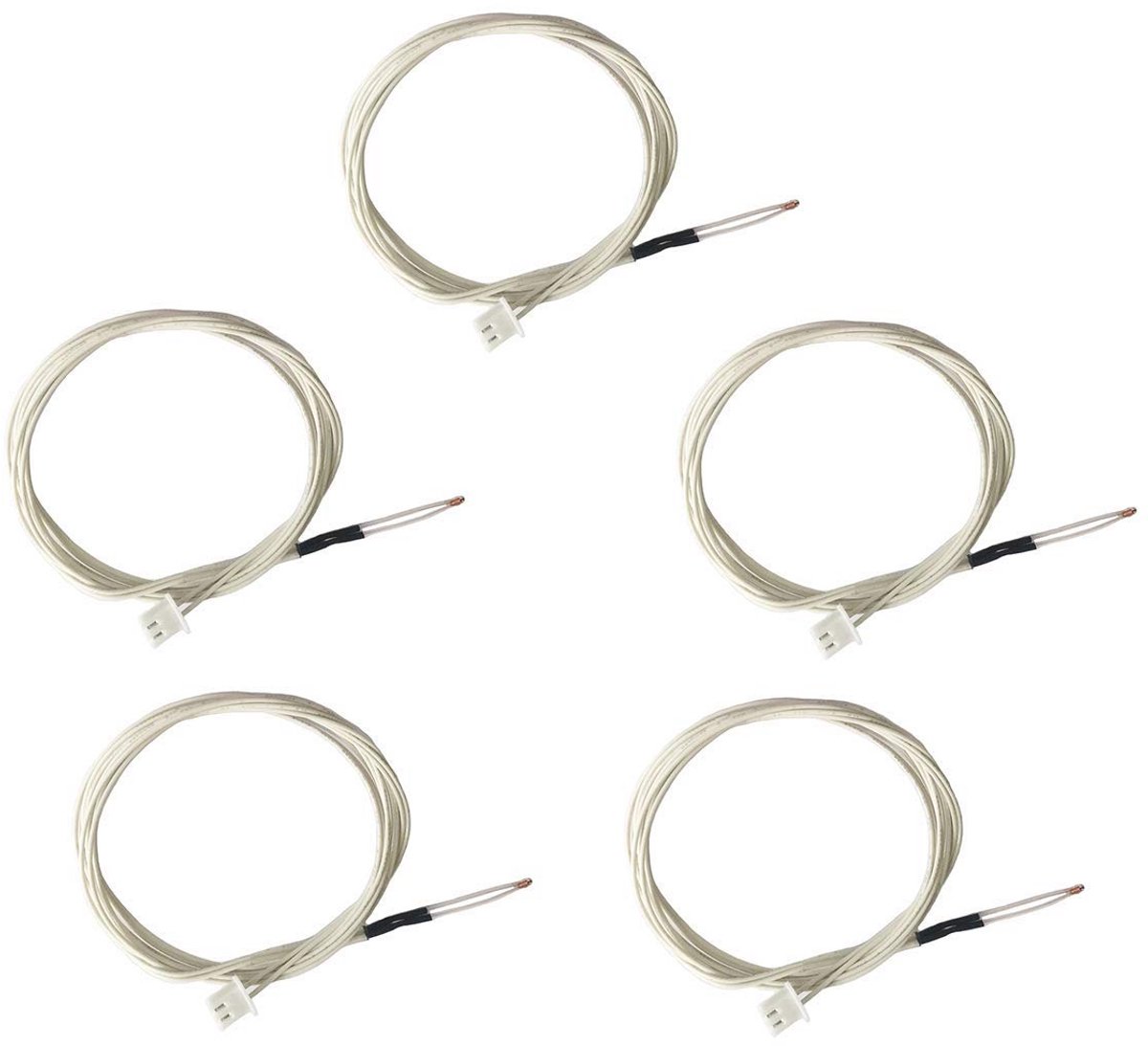 5 stuks 100k NTC 3950 Thermistoren met 15 cm Bedrading voor 3D-printer