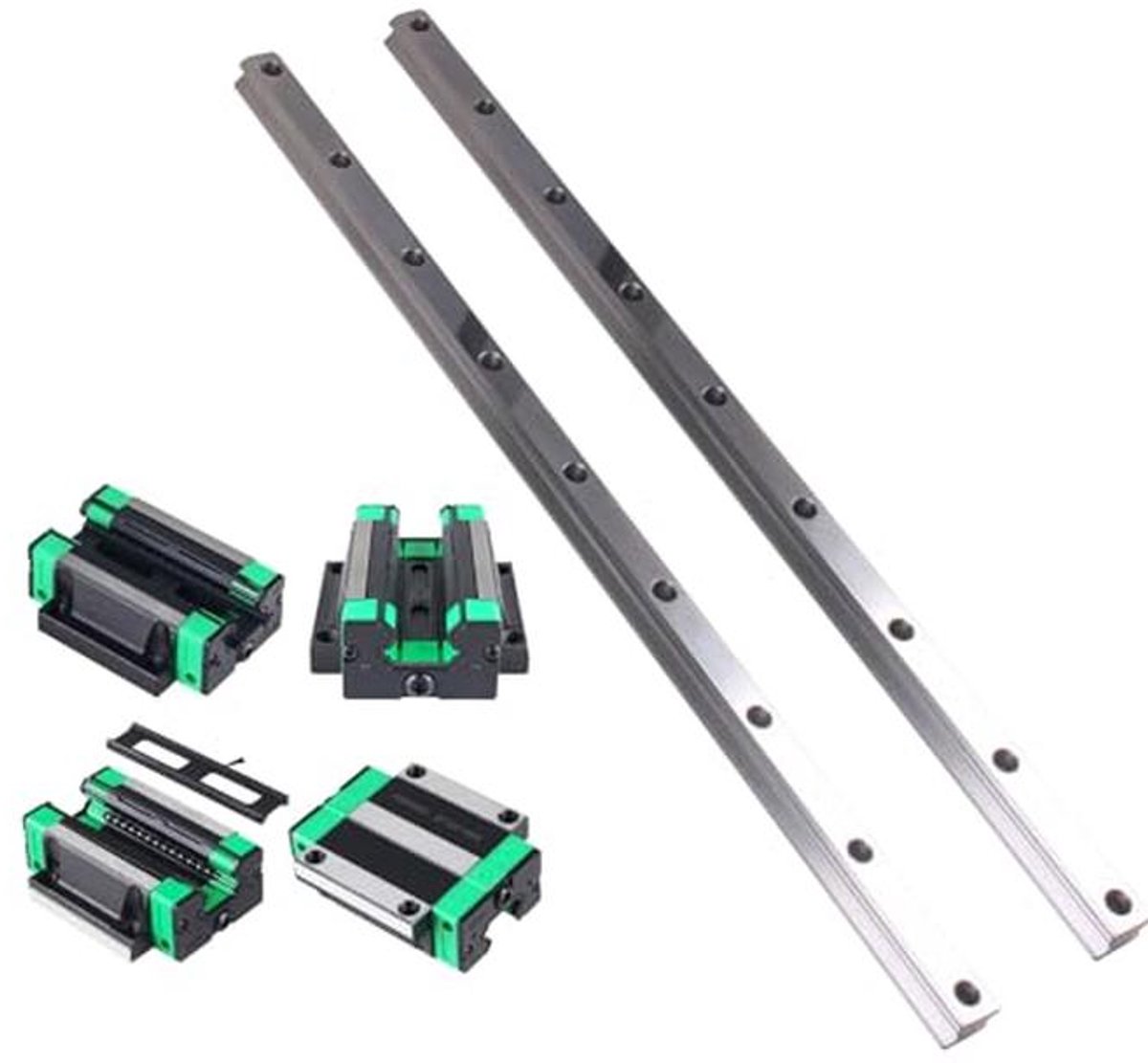 Lineaire rail 300 mm met HGW20CC lagerblokken voor 3D-printers en CNC-machines