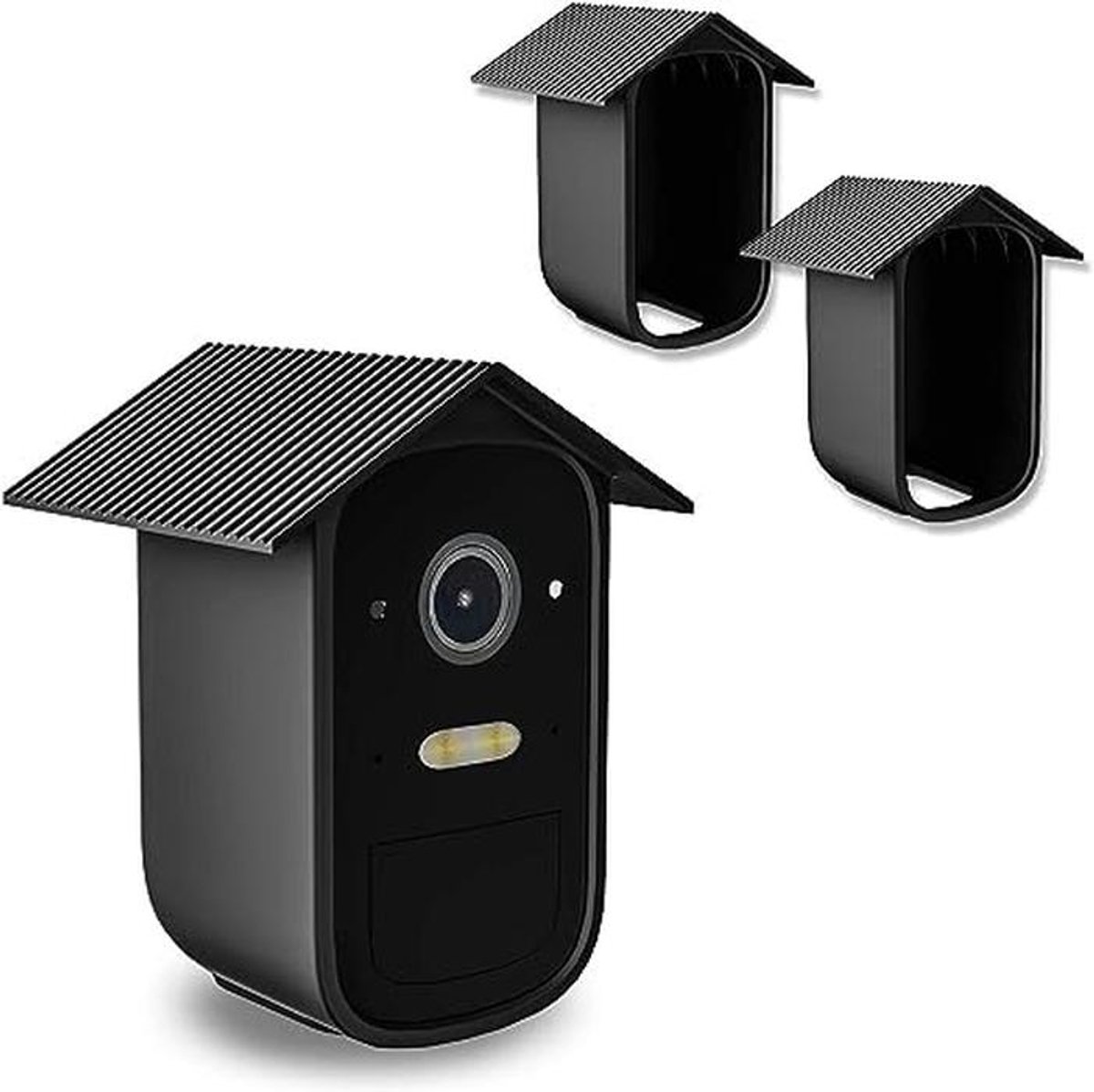 Siliconen beschermhoes voor beveiligingscamera's (2 stuks) - Waterdicht, Weerbestendig, Eenvoudige Installatie, Zwart