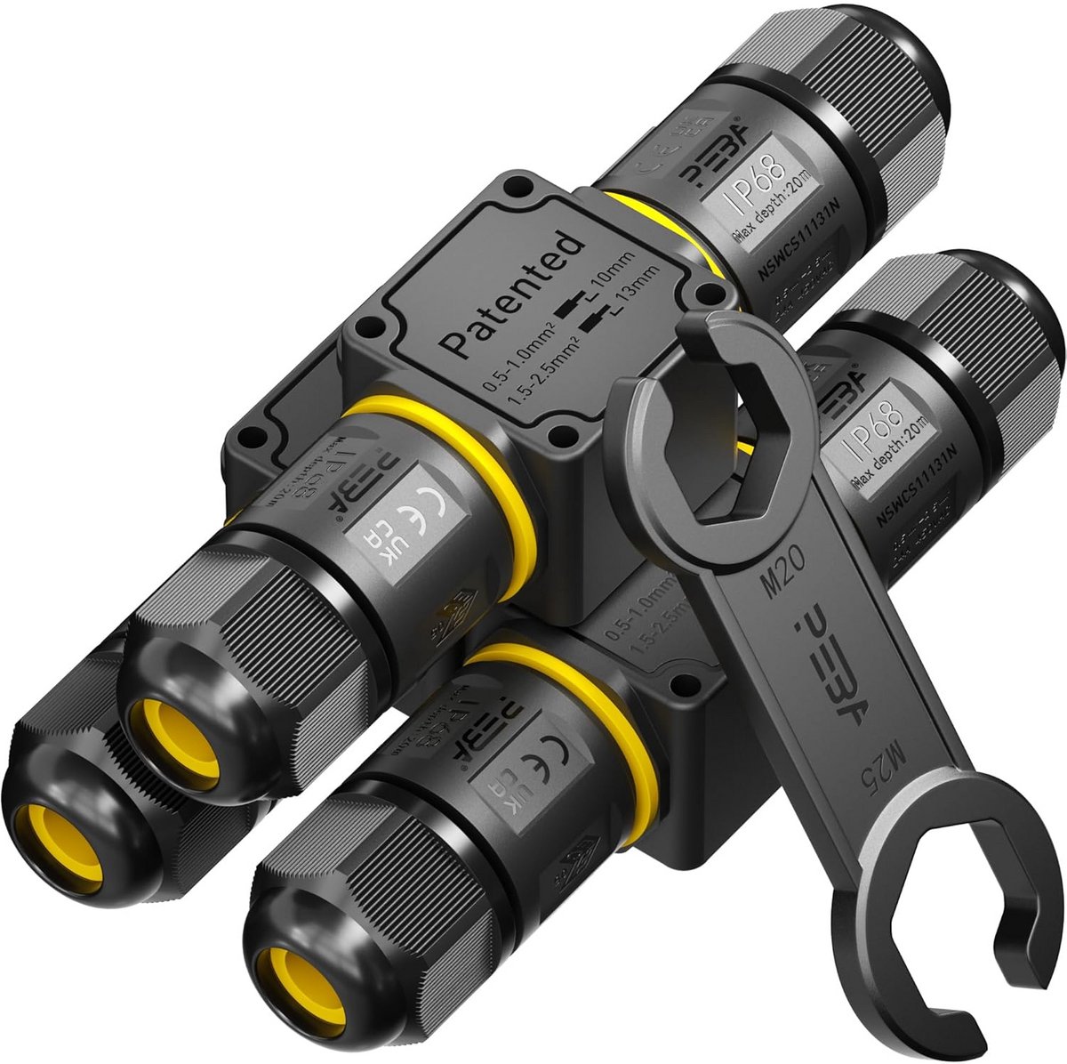 Waterdichte Kabelconnector met Hendel, 3-Polig IP68 voor Buiten