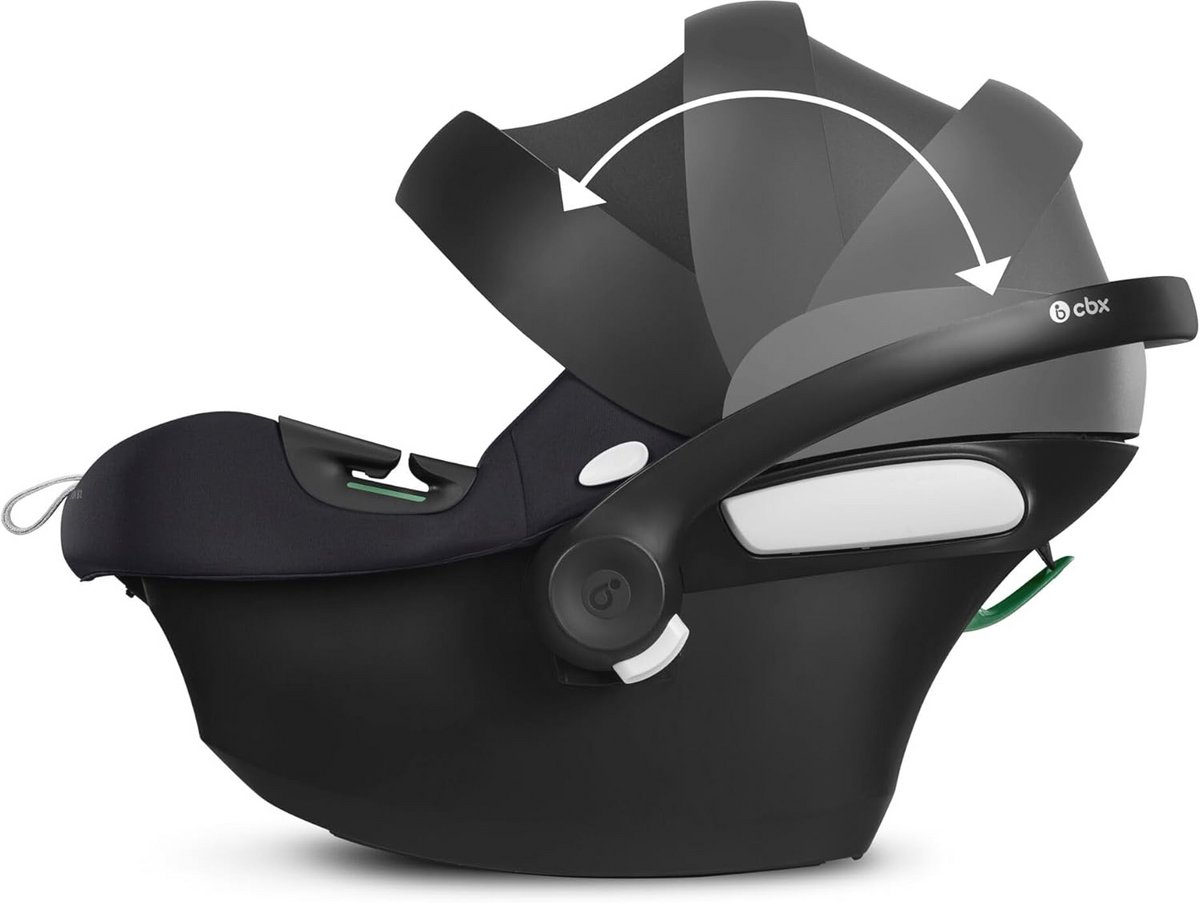 CYBEX 521004431 Aton B2 i-Size Autostoeltje met Base One voor baby's, max. 13 kg, incl. ISOFIX-basis en inlegkussen voor pasgeborenen, geschikt voor SensorSafe,Volcano zwart – foto 5