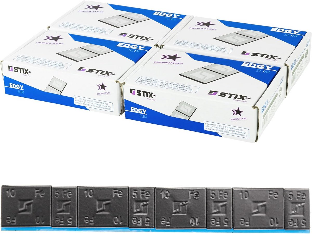 Plakgewichten voor aluminium velgen - 200 stuks - Zwart - 60 g (5 g + 10 g)