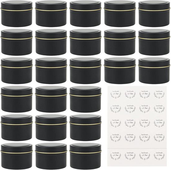 SUPMIND Lege kaarsenpotten - 7 oz, glazen matte potten met