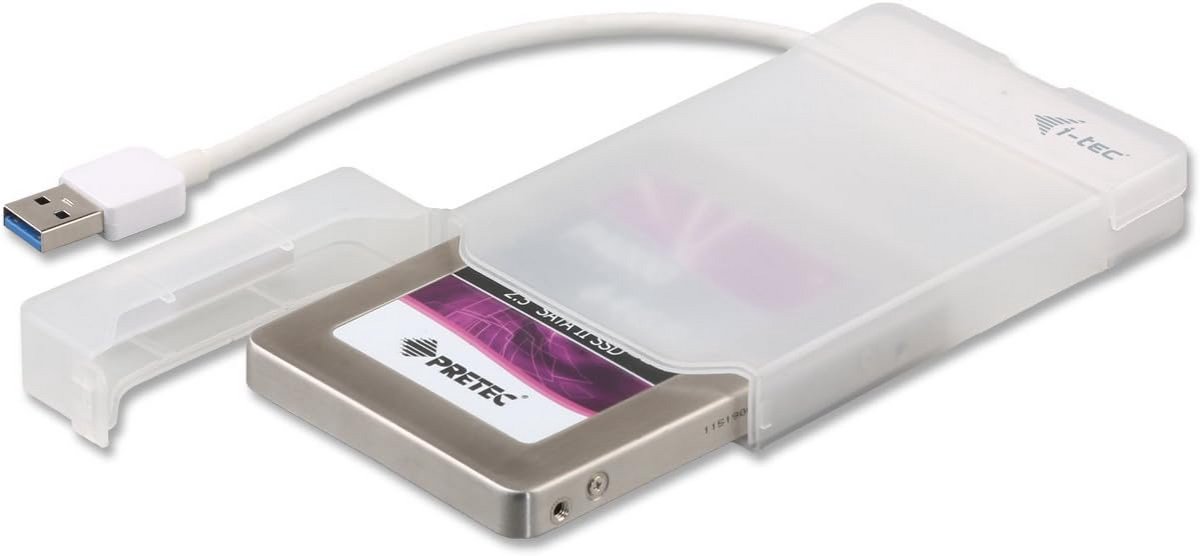 Externe Behuizing USB 3.0 voor 2.5 inch HDD of SSD - Wit