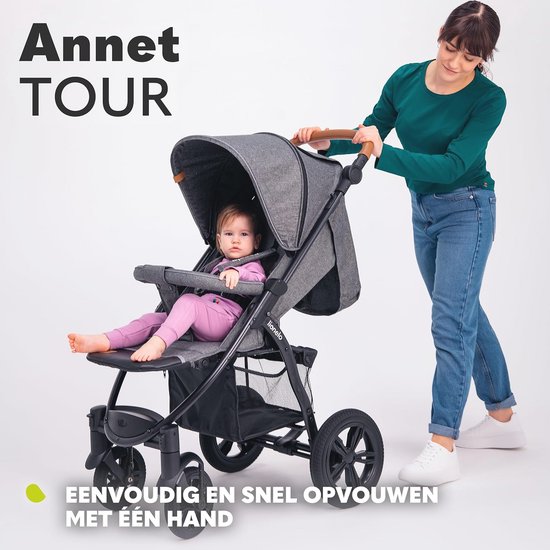 LIONELO ANNET Kinderwagen - Lichtgewicht, met één hand opvouwbaar, verstelbare rug/voetsteun tot ligstand, grote wielen, XXL luifel, voetenzak klamboe, tot 22 kg, veilig comfortabel Kinder Buggy Baby LIONELO ANNET Kinderwagen - Lichtgewicht, met één hand opvouwbaar, verstelbare rug/voetsteun tot ligstand, grote wielen, XXL luifel, voetenzak klamboe, tot 22 kg, veilig comfortabel Kinder Buggy Baby
