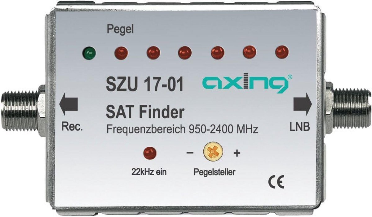 Digitale satellietvinder met geluidssignaal voor optimale uitlijning