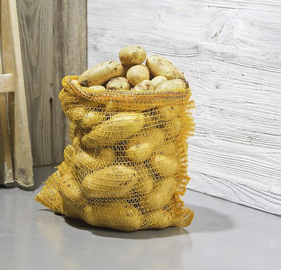 Netzakken voor Aardappelen, Uien, Groenten en Haardhout - 10 Stuks, Oranje - 40 x 60 cm van Merkloos	 — afbeelding 4