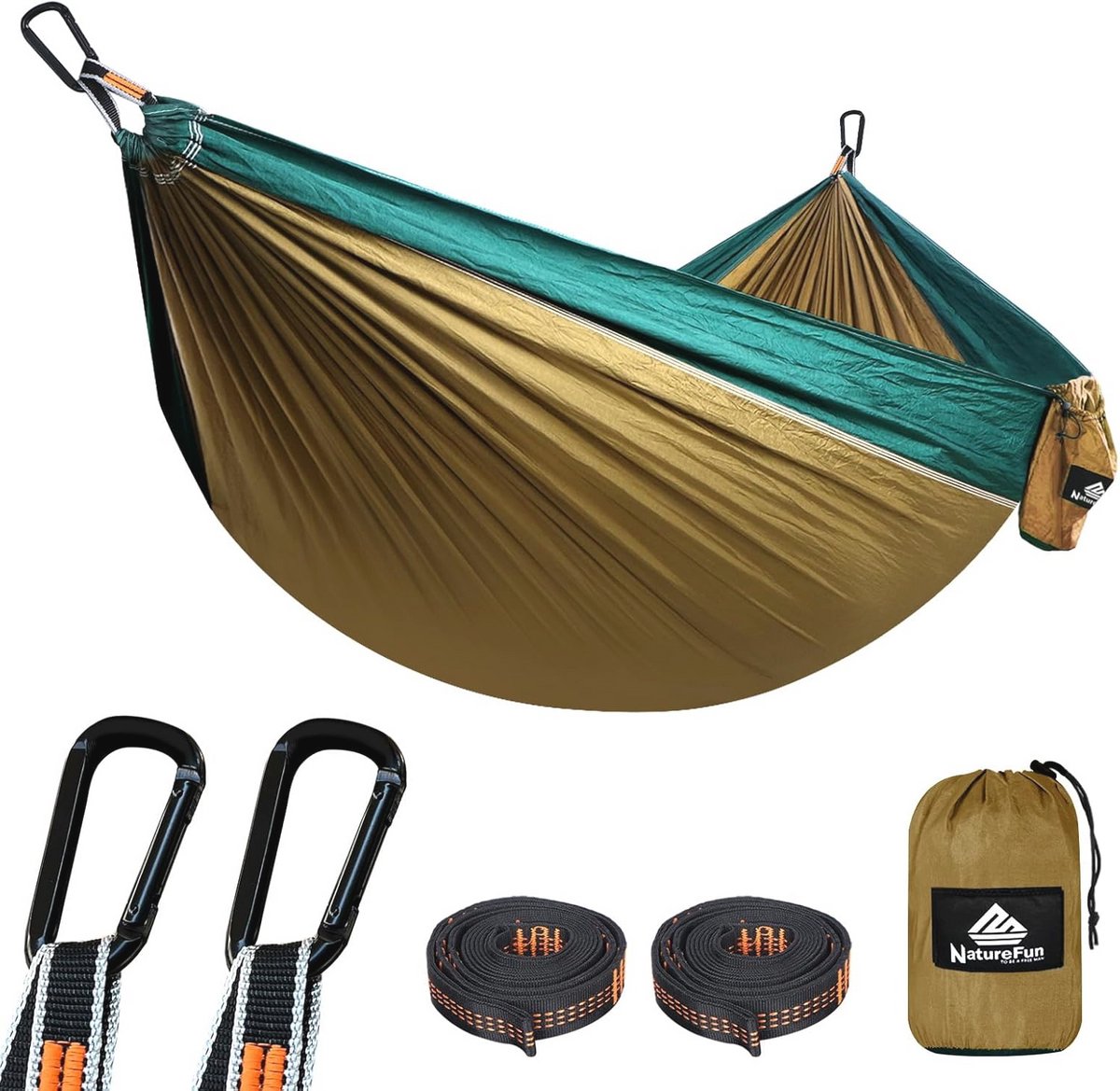 Ultralichte hangmat voor kamperen en reizen - 300 kg draagvermogen, ademend en sneldrogend nylon