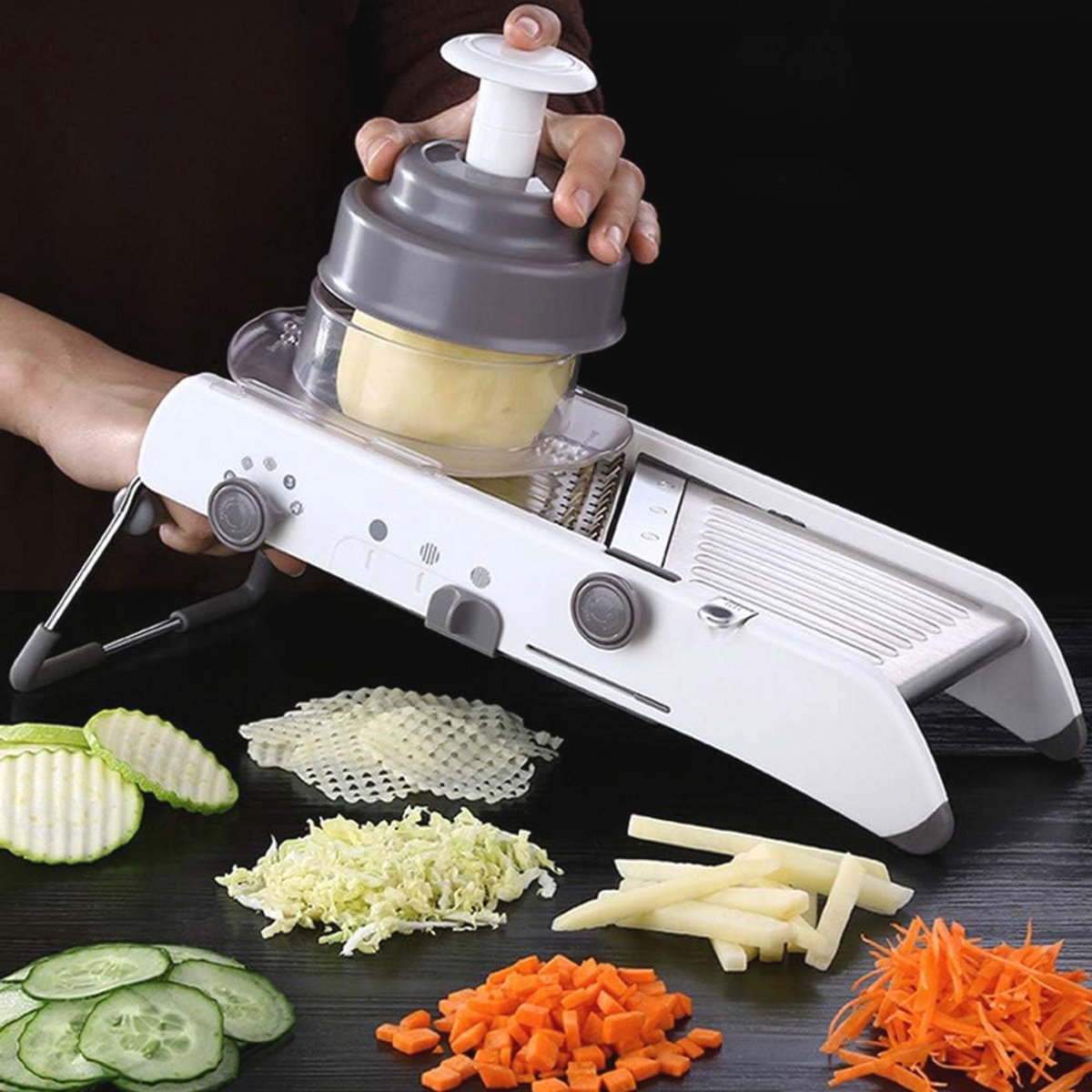 Plantaardige Chopper en Dicer - Multifunctionele Groentesnijder en Rasp voor Keuken