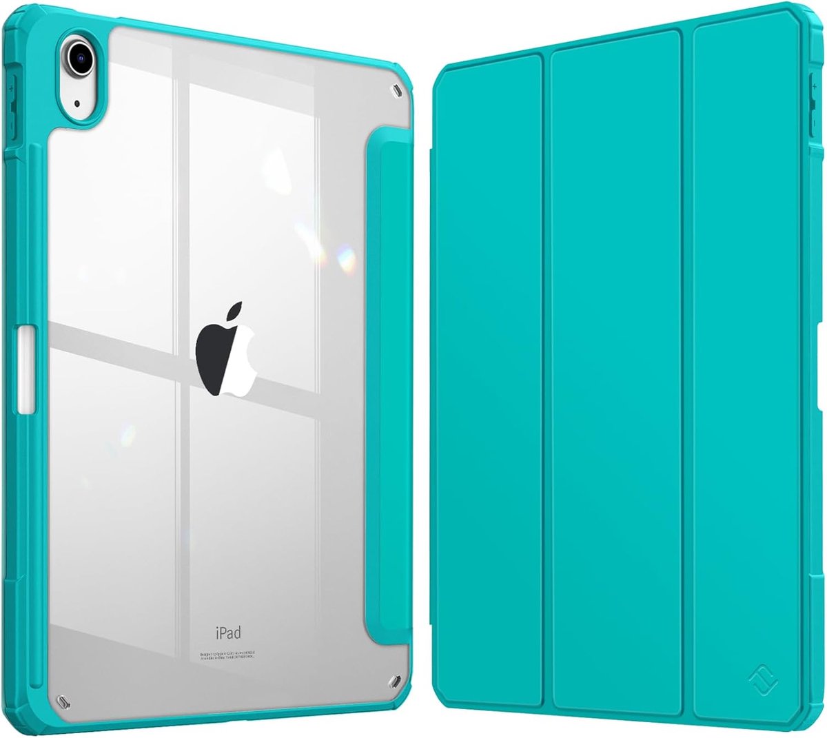Zandarix Geschikt voor Apple iPad A16 (2025) - Book Case - Automatische Slaap/Waak Functie - Ingebouwde Potloodhouder - Tablethoes - Turquoise