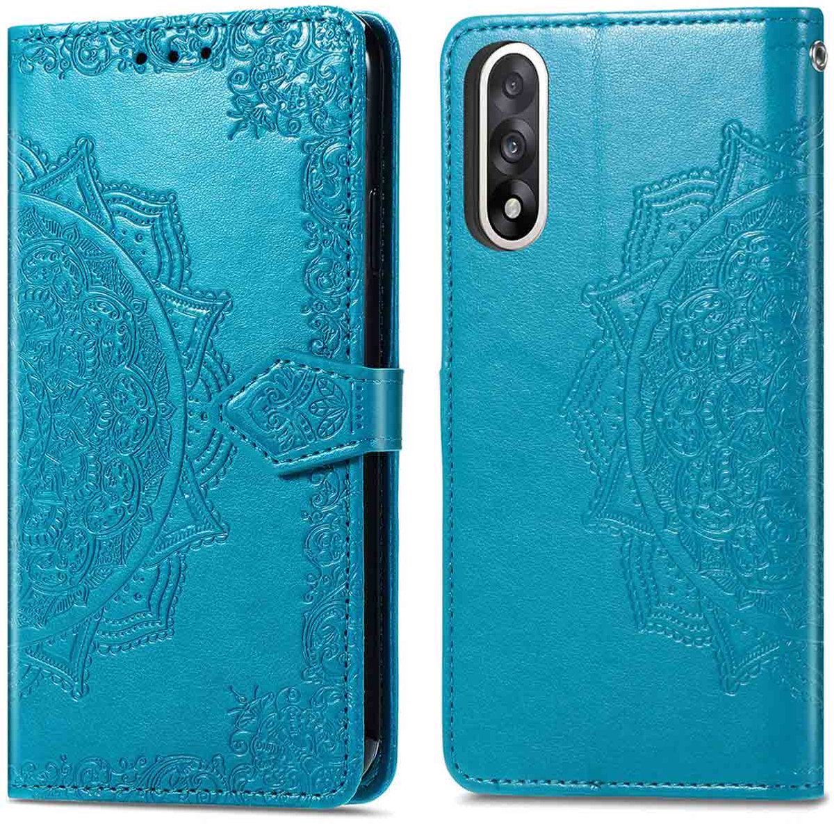 imoshion Hoesje - Geschikt voor OnePlus Nord 5 - Mandala Bookcase - Turquoise