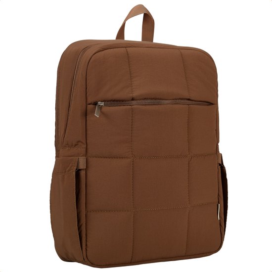 Sac à dos pour ordinateur portable Selencia Vaya Puffy 16 pouces - Marron moka