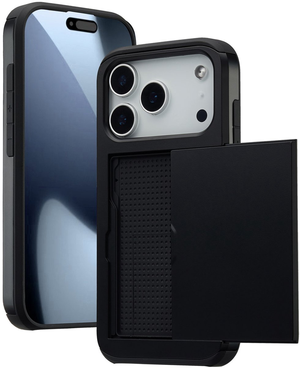 imoshion Hoesje met Pasjeshouder - Geschikt voor Apple iPhone 17 Pro - Zwart