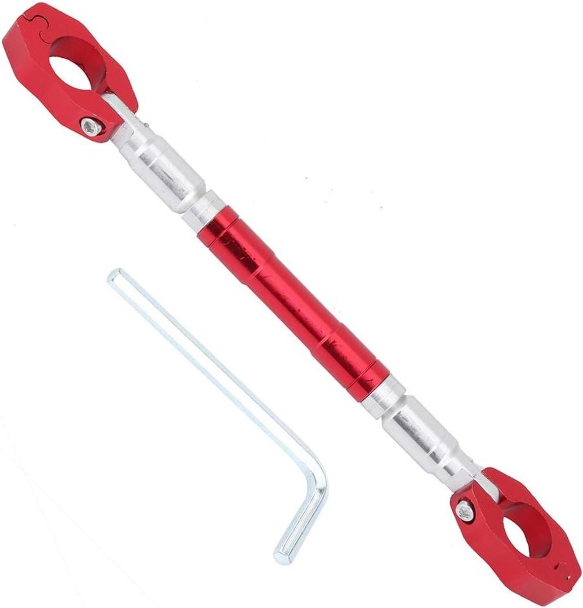Allecta - Universele Motorfiets Balans Bar 22mm Aluminium Verstelbare Cross Bar Stuur Versterken Hendel Accessoires - Zwart Rood.