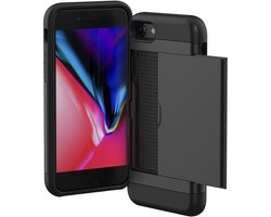 imoshion Hoesje met Pasjeshouder - Geschikt voor Apple iPhone SE (2022) / SE (2020) / 8 / 7 - Zwart