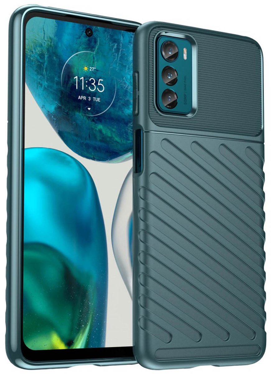 imoshion Hoesje - Geschikt voor Motorola Moto G42 - Thunder Backcover - Groen