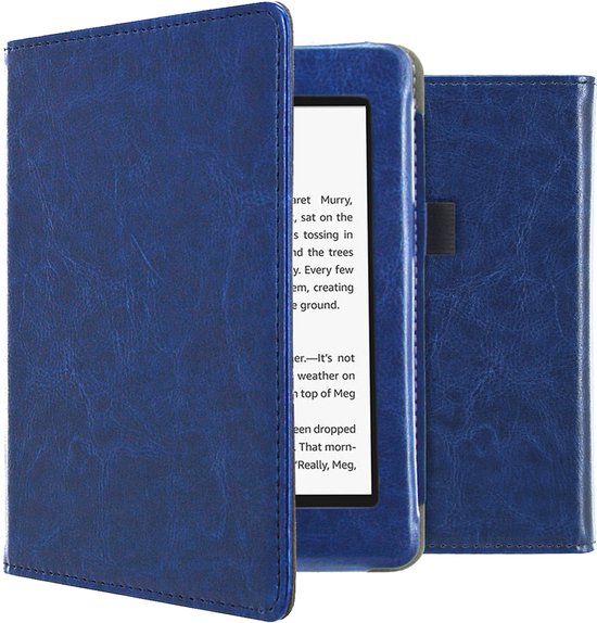 iMoshion Vegan Leather Book Type pour Amazon Kindle Paperwhite 4 - Bleu foncé