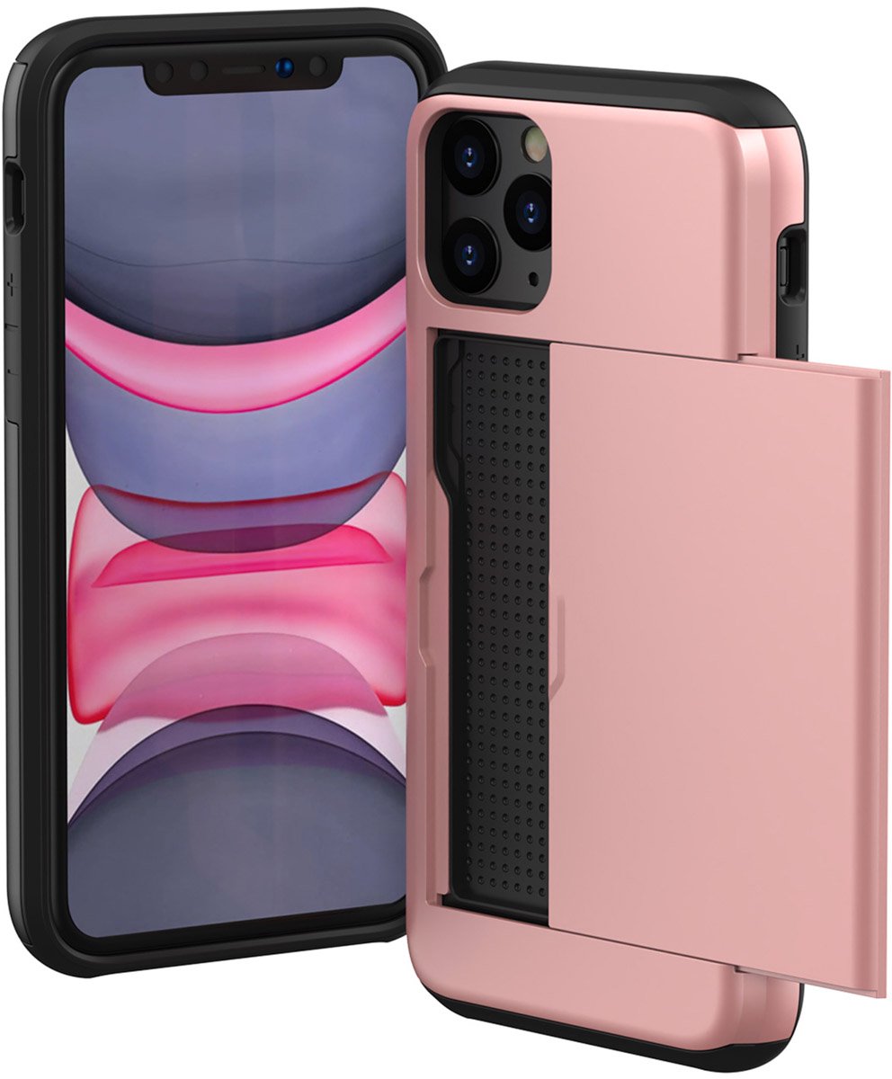 imoshion Hoesje met Pasjeshouder - Geschikt voor Apple iPhone 11 Pro - Rosé Goud