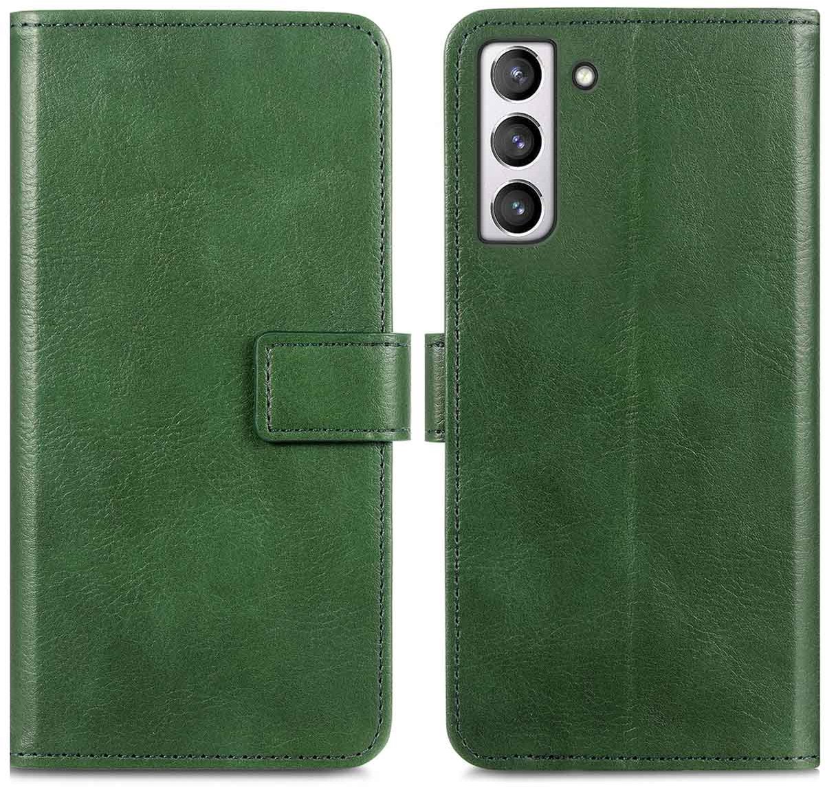 imoshion Hoesje - Geschikt voor Samsung Galaxy S21 FE - Luxe Bookcase - Groen