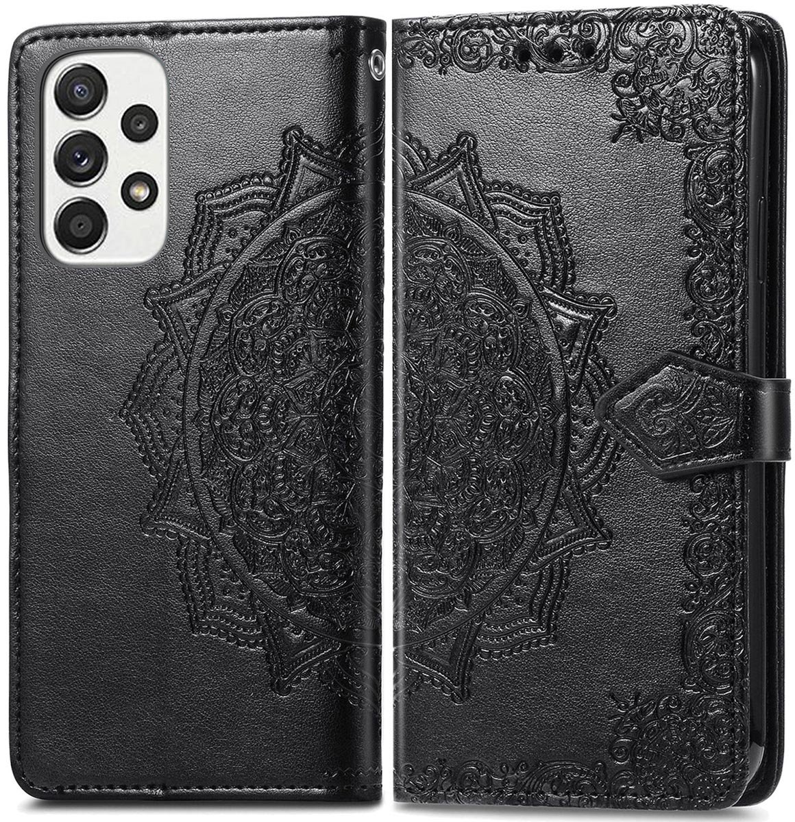 imoshion Hoesje - Geschikt voor Samsung Galaxy A33 - Mandala Bookcase - Zwart