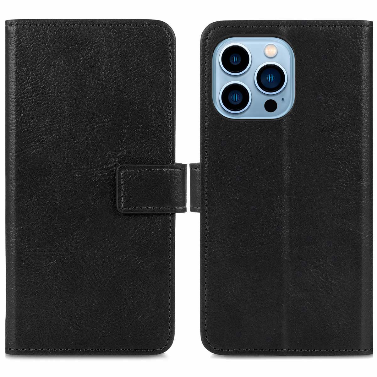 imoshion Hoesje - Geschikt voor Apple iPhone 13 Pro - Luxe Bookcase - Zwart