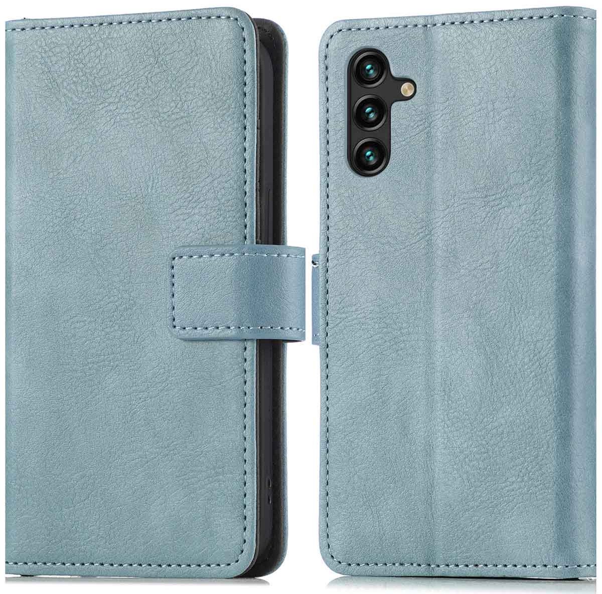 imoshion Hoesje - Geschikt voor Samsung Galaxy A13 (5G) / A04s - Luxe Bookcase - Lichtblauw