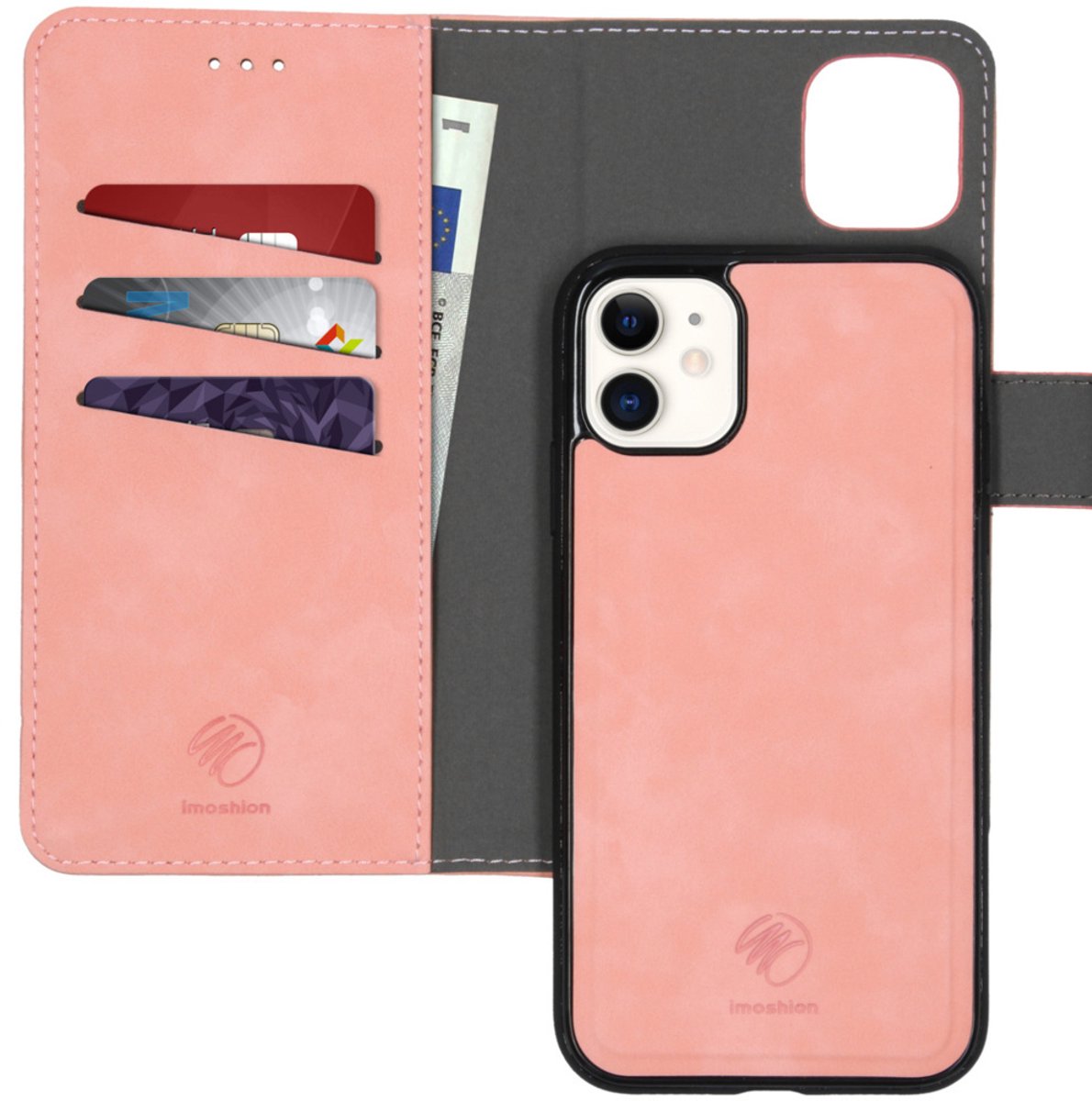 imoshion Hoesje - Geschikt voor Apple iPhone 11 - Uitneembare 2-in-1 Luxe Bookcase - Roze