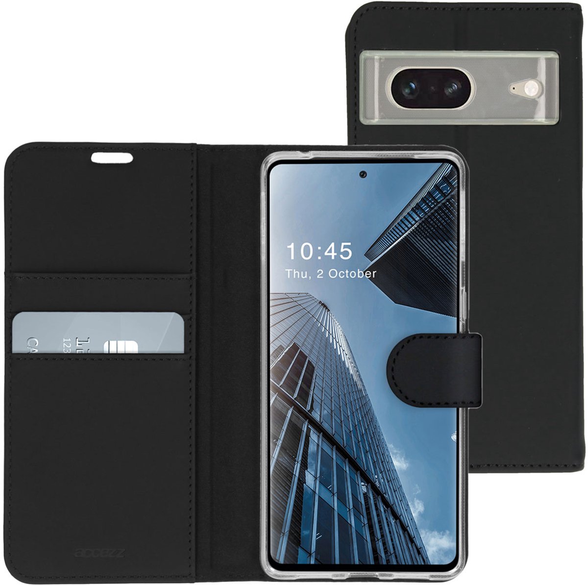 Accezz Hoesje - Geschikt voor Google Pixel 7 Pro - Wallet Softcase Bookcase - Zwart