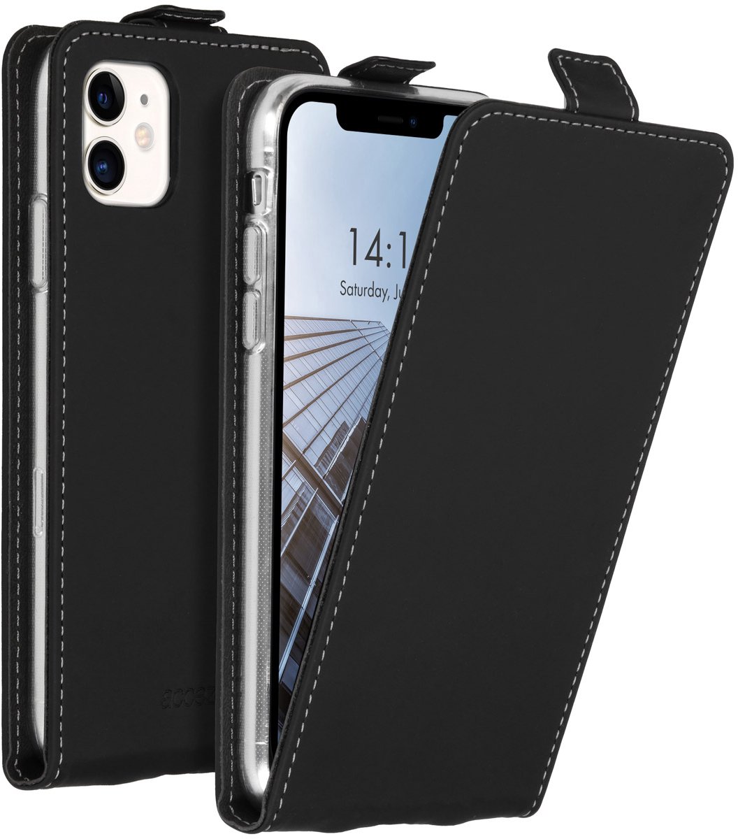 Accezz Hoesje - Geschikt voor Apple iPhone 11 - Flipcase - Zwart