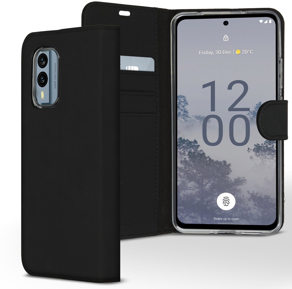 Accezz Hoesje - Geschikt voor Nokia X30 - Wallet Softcase Bookcase - Zwart