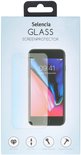 Emballage du protecteur d'écran Selencia Glass avec un iPhone 8 affichant 09:41.