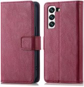 imoshion Hoesje - Geschikt voor Samsung Galaxy S21 - Luxe Bookcase - Bordeaux