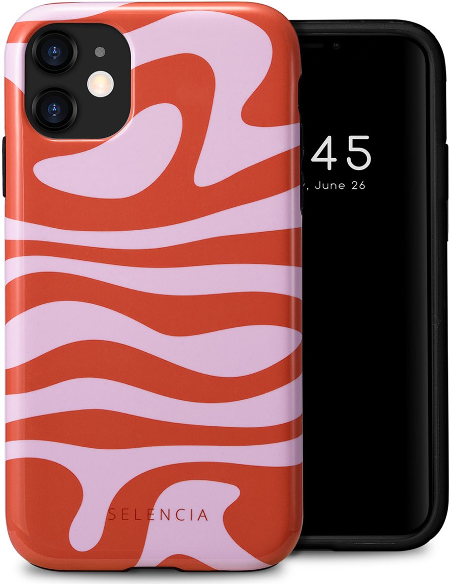 Selencia Hoesje - Geschikt voor Apple iPhone 11 - Backcover - Dream Swirl Pink