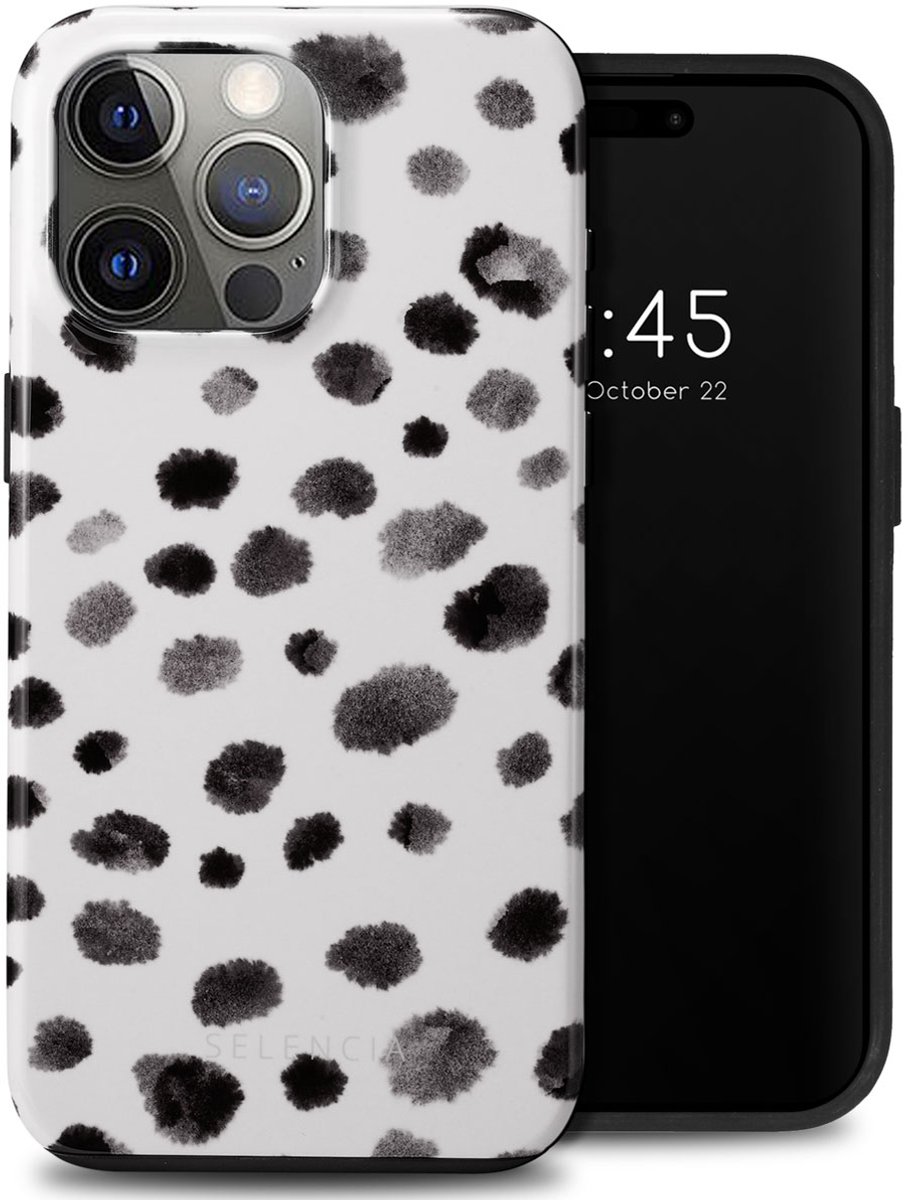 Selencia Hoesje - Geschikt voor Apple iPhone 15 Pro Max - Backcover - Trendy Leopard
