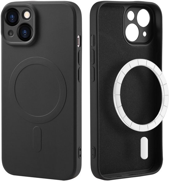 Coque iMoshion adaptée pour iPhone 14 coque en Siliconen - coque arrière couleur iMoshion adaptée pour MagSafe - Zwart