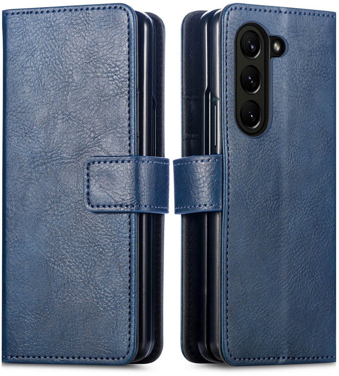 imoshion Hoesje - Geschikt voor Samsung Galaxy Z Fold 6 - Luxe Bookcase - Donkerblauw
