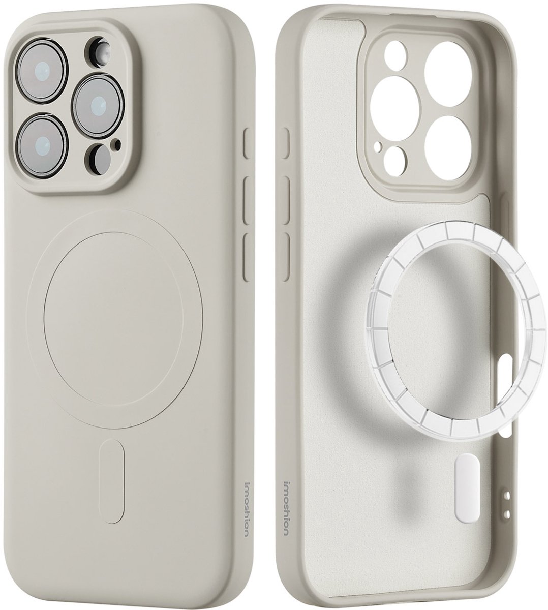 imoshion Hoesje - Geschikt voor Apple iPhone 16 Pro - Color Backcover geschikt voor MagSafe - Beige