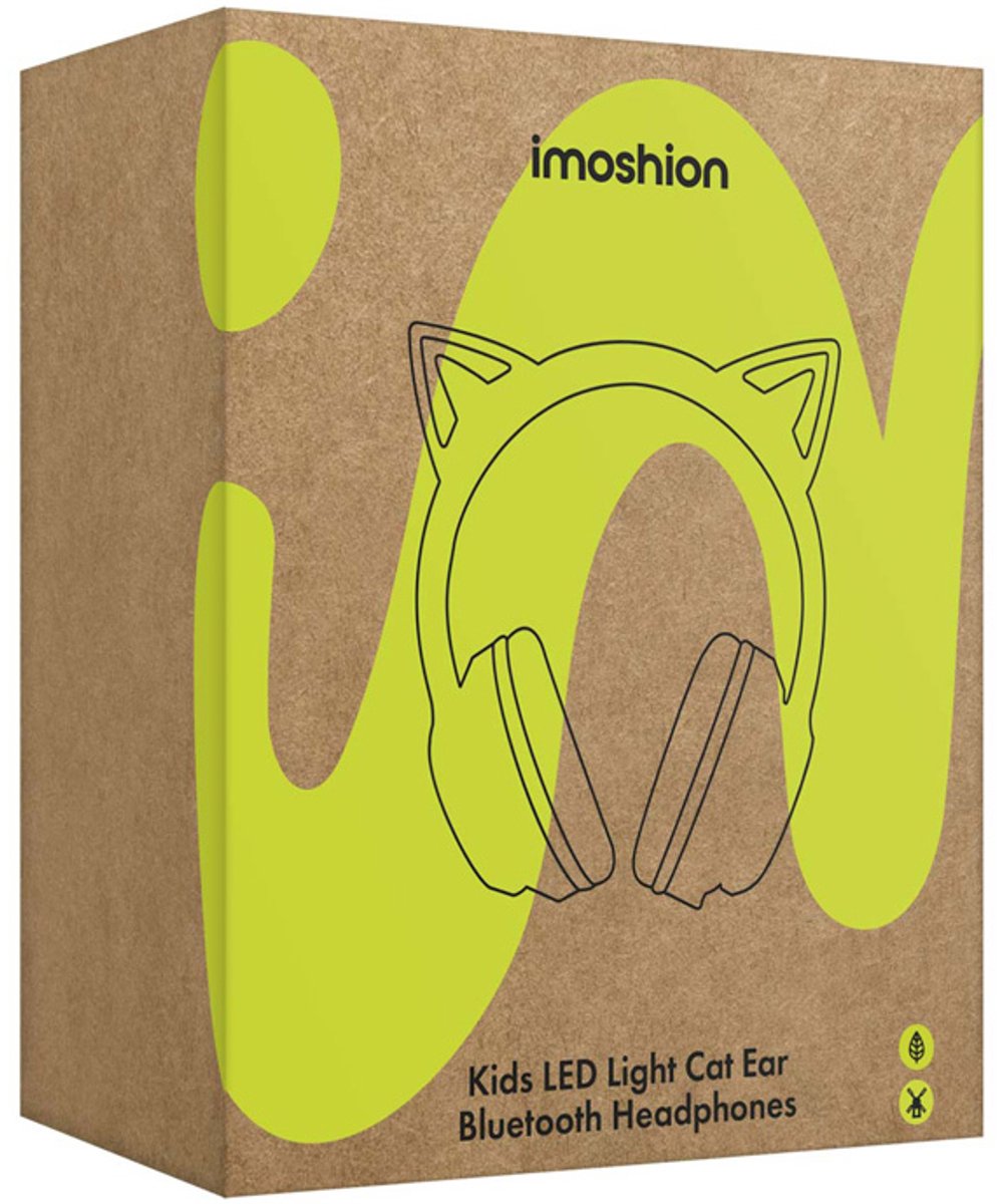 imoshion Kinder Koptelefoon Kattenoortjes - Bluetooth en Decibelbegrenzer - Draadloze Koptelefoon Kinderen — afbeelding 6