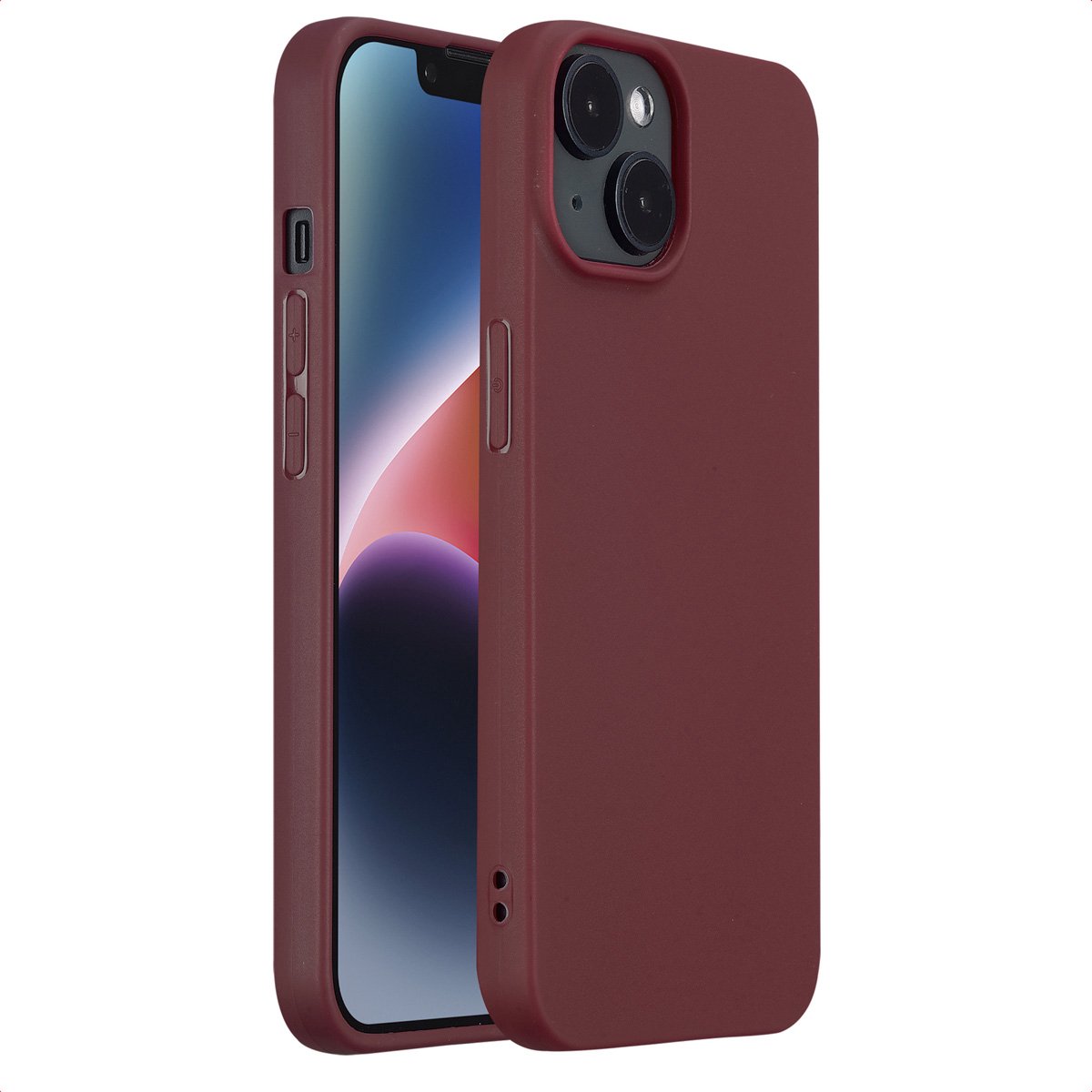 imoshion Hoesje - Geschikt voor Apple iPhone 14 - Color Backcover - Wine Red